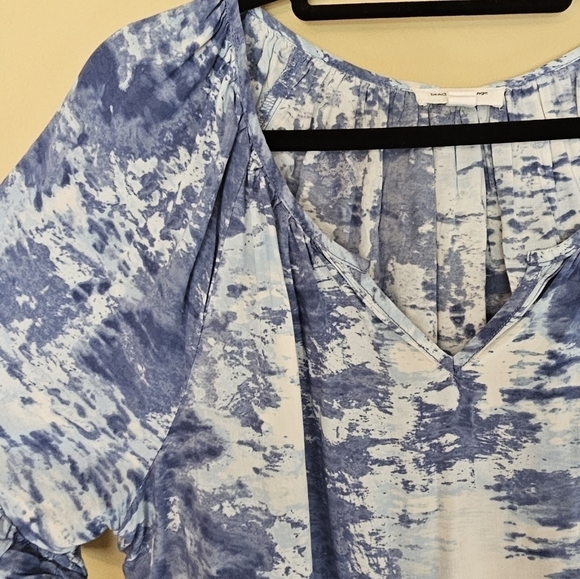 Blue Tie-Dye Women's Top - Picture 5 of 11